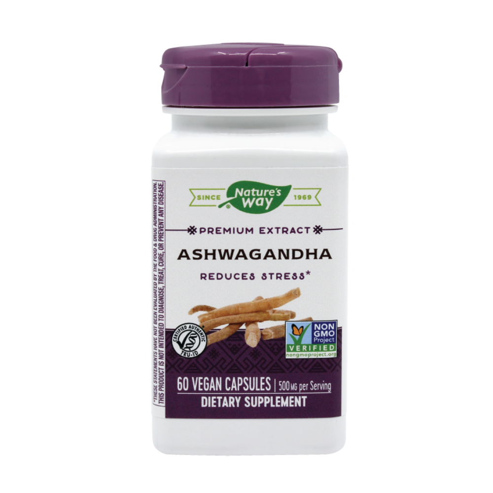 Ashwagandha SE, 500 mg, 60 capsule vegetale, Natures Way