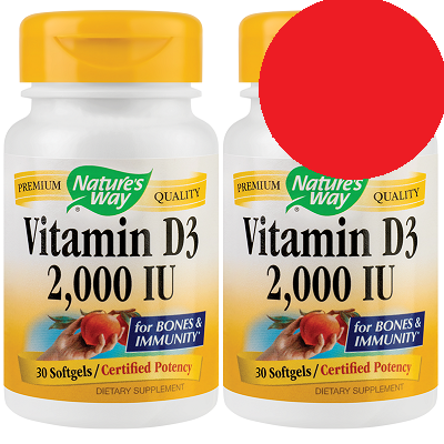 Pachet Vitamina D3, 2x 30 capsule, Natures Way