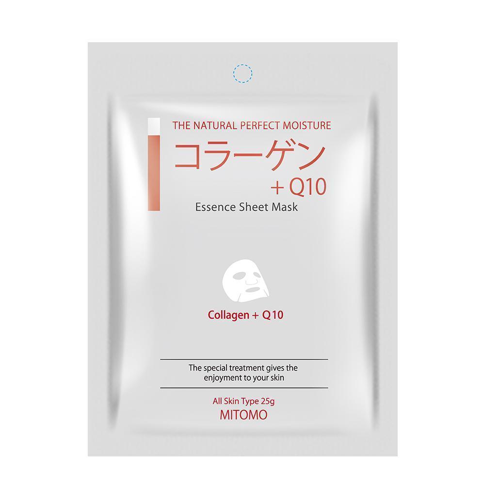 Masca de fata tip servetel Collagen+ Q10, 25 g, Mitomo