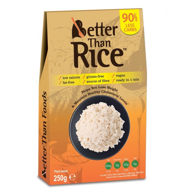Orez din Konjac fara clatire Better Than Rice Better Than Foods, 250 g, No Sugar Shop