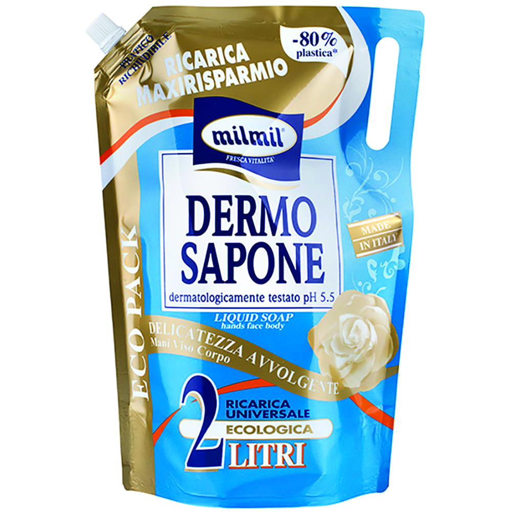 Rezerva universala sapun lichid Dermo, 2 L, Milmil