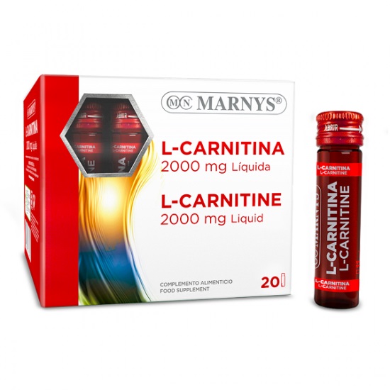L-Carnitina Lichida 2000 mg, 20 fiole x 11 ml, Marnys