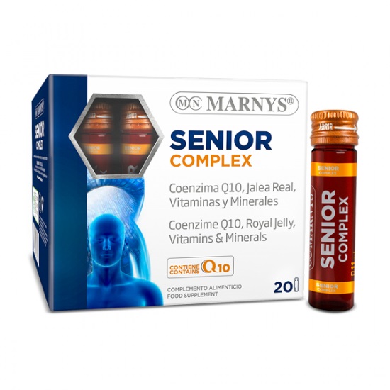 Senior Complex cu Q10, laptisor de matca, vitamine si minerale, 20 fiole x 11 ml, Marnys