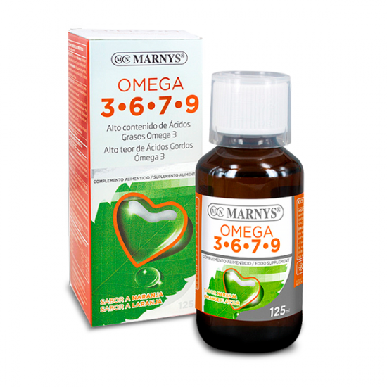 Omega 3, 6, 7, 9 Vegan, 125 ml, Marnys