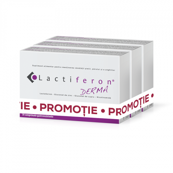 Pachet Lactiferon Derma, 3x30 comprimate, Meditrina