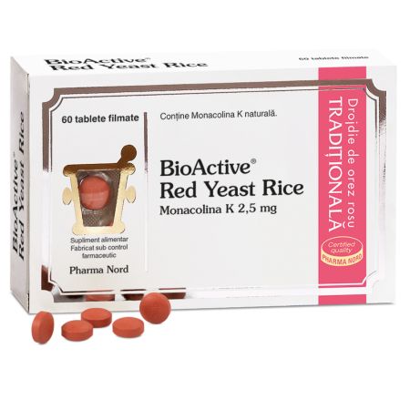Bio Active Red Yeast Rice,, 60 tablete filmate, Pharma Nord