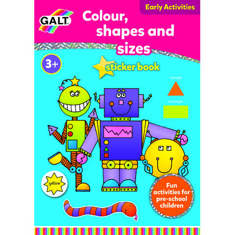 Carte de colorat culori, forme si dimensiuni, +3 ani, Galt