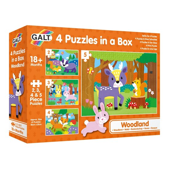 Set 4 puzzle-uri, Animalute din padure