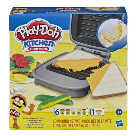 Set Plastilina - Cheesy Sandwich Kitchen Creations, +3 ani, Play Doh