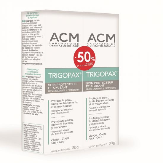 Pachet Crema protectoare si calmanta Trigopax,50% reducere la al 2-lea produs, 2x30 g, ACM