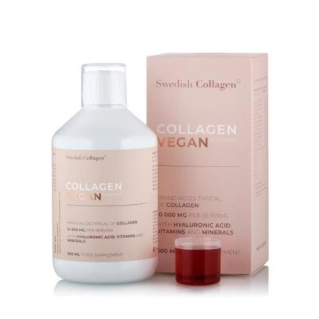 Colagen lichid vegan cu Acid Hialuronic, Vitamine si Minerale, 500 ml, Swedish Nutra