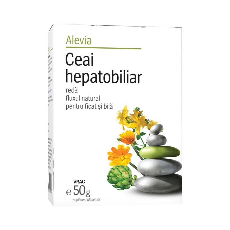 Ceai medicinal hepatobiliar, 60 g, Alevia