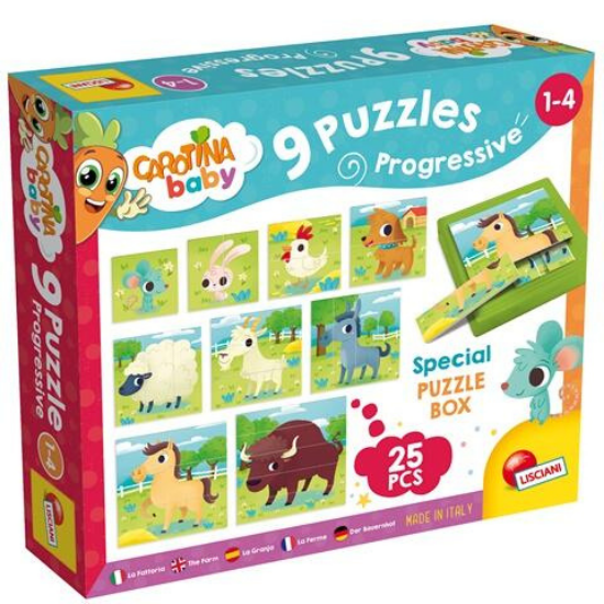Set puzzle-uri progresive Ferma, 1-4 ani, Lisciani