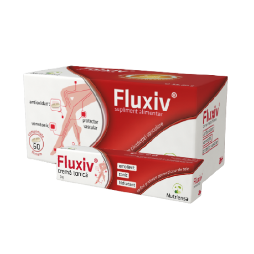 Pachet Fluxiv Suplimente + Crema Nutriensa, 60 comprimate + 20g, Antibiotice
