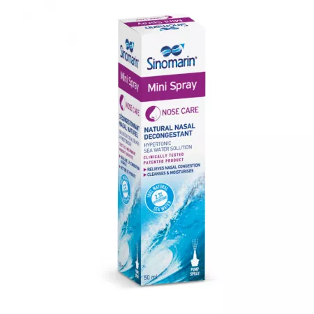 Sinomarin Mini Spray decongestionant nazal hipertonic, 30 ml, Gerolymatos International