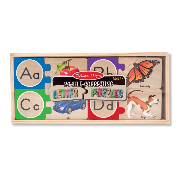 Puzzle din lemn, alfabetul in limba engleza, +4 ani, Melissa& Doug