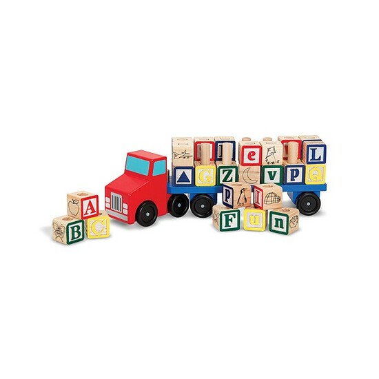 Jucarie din lemn, Camionul alfabet, 3 ani, Melissa& Doug