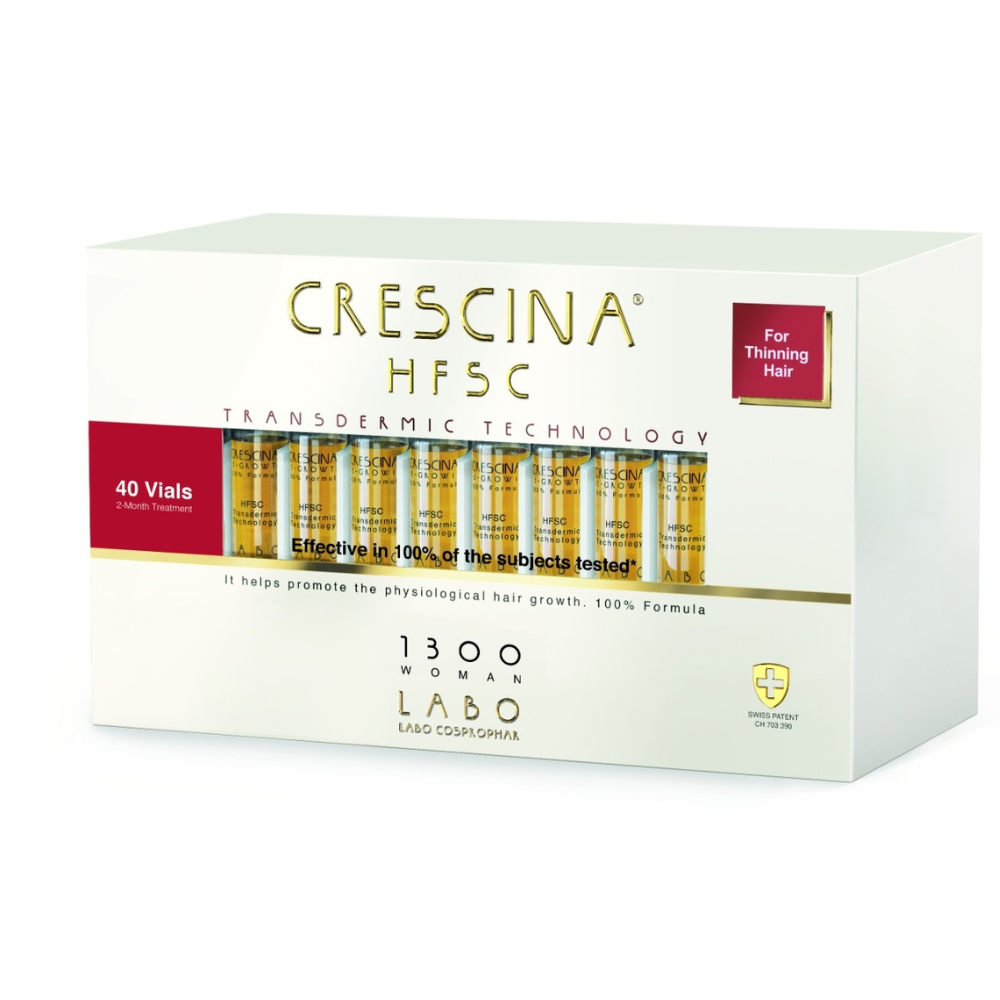 Pachet promotional, 1300 woman Trandermic, 50% pentru 20 fiole, 40 fiole, Crescina Hfsc