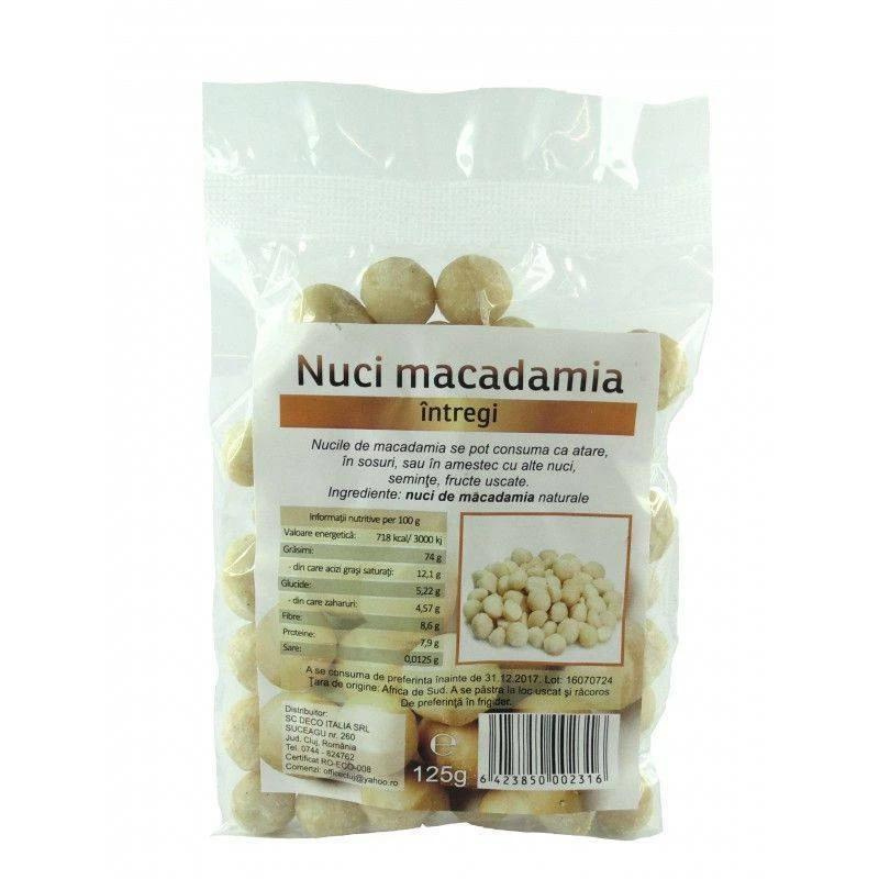 Nuci macadamia intregi, 125 g, Managis   