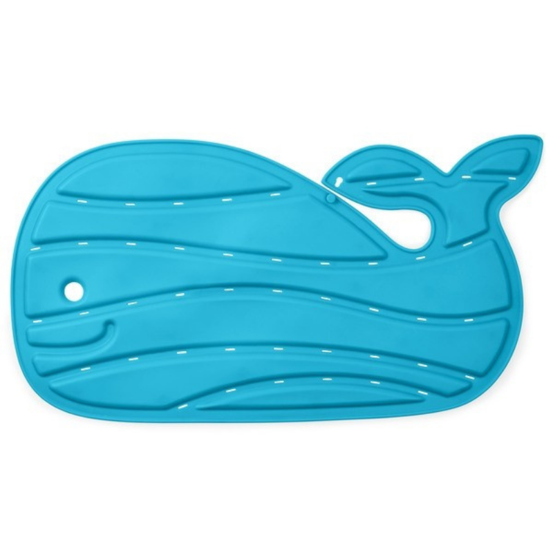 Covoras de baie antiderapant in forma de balena Moby, albastru, Skip Hop