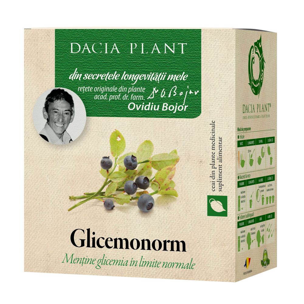 Ceai glicemonorm, 50 g, Dacia Plant