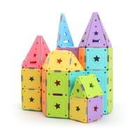 Joc magnetic de constructie 3D, 129 piese, Marshmallow Castle, +0 ani, MagSpace