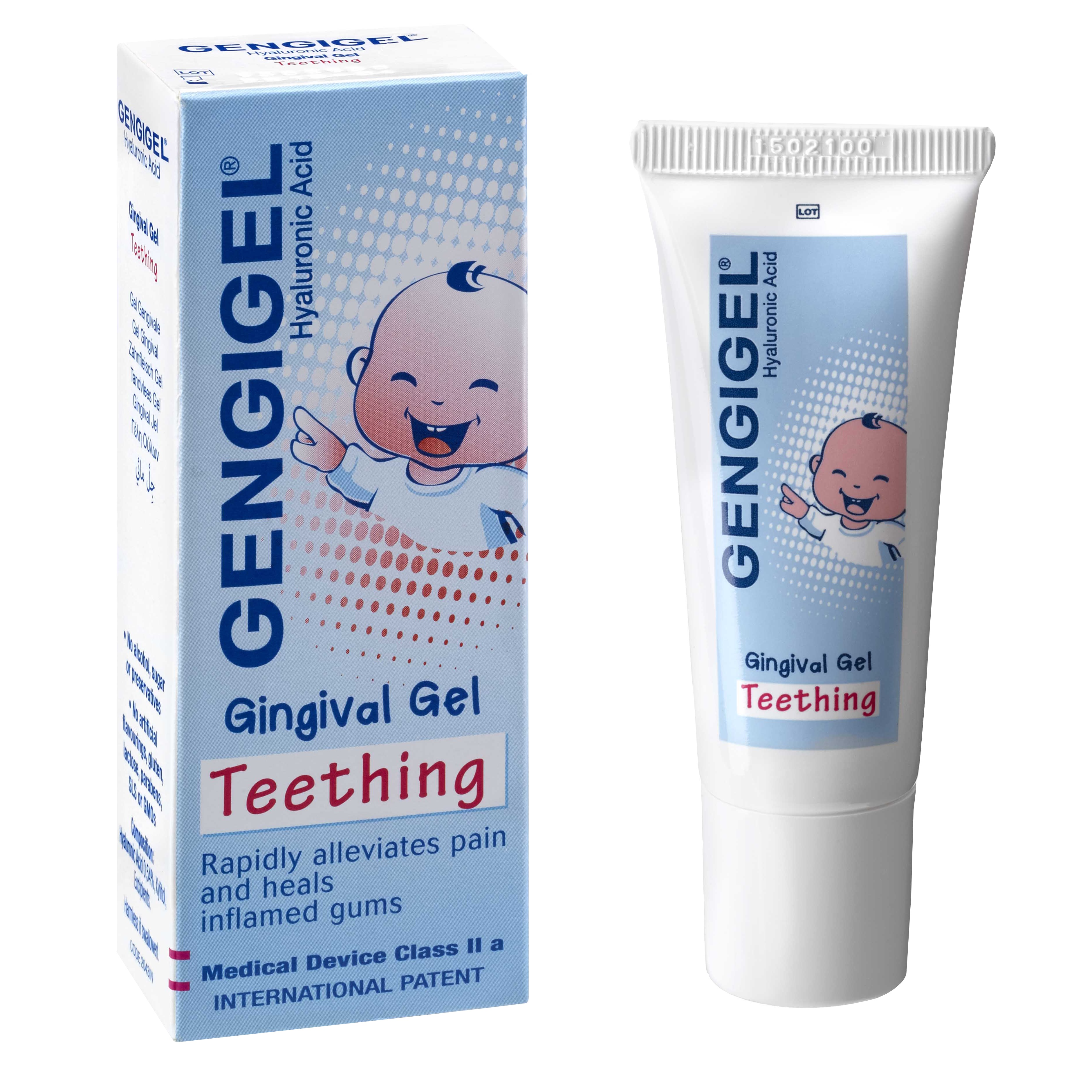 Gel eruptii dentare pentru copii Gengigel(R)Teething - Acid Hialuronic 0,54%, 0-6 ani, Ricerfarma