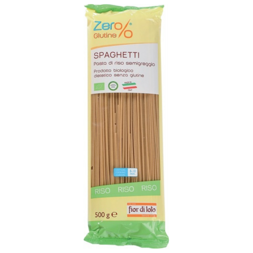 Spaghete Bio din orez integral fara gluten, 500g, Fior di loto