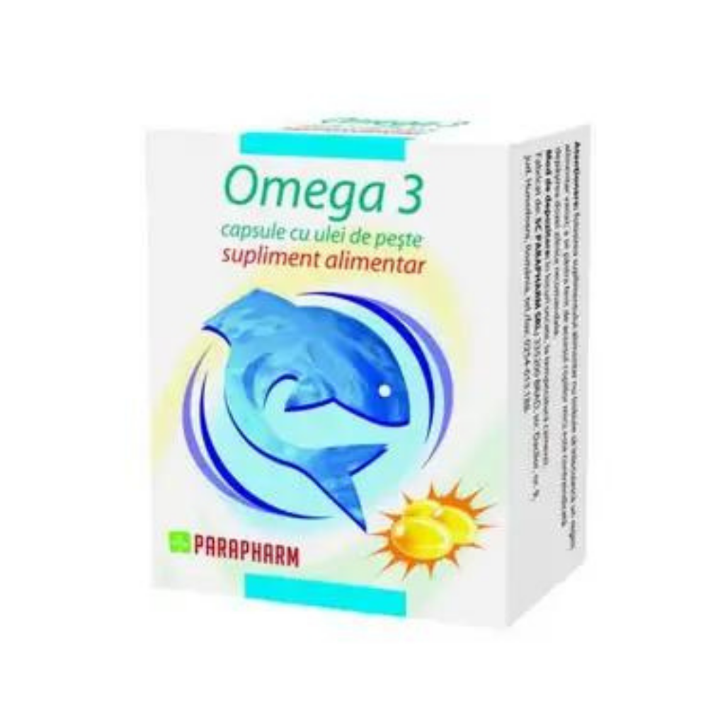 Omega 3 cu ulei de peste, 90 capsule, Parapharm