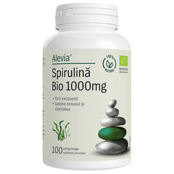Spirulina Bio 1000 mg, 100 coprimate, Alevia