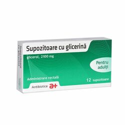 Supozitoare cu glicerina pentru adulti, 12 supozitoare, Antibiotice SA