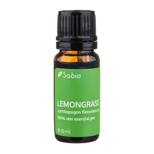 Ulei 100% pur esential Lemongrass, 10 ml, Sabio