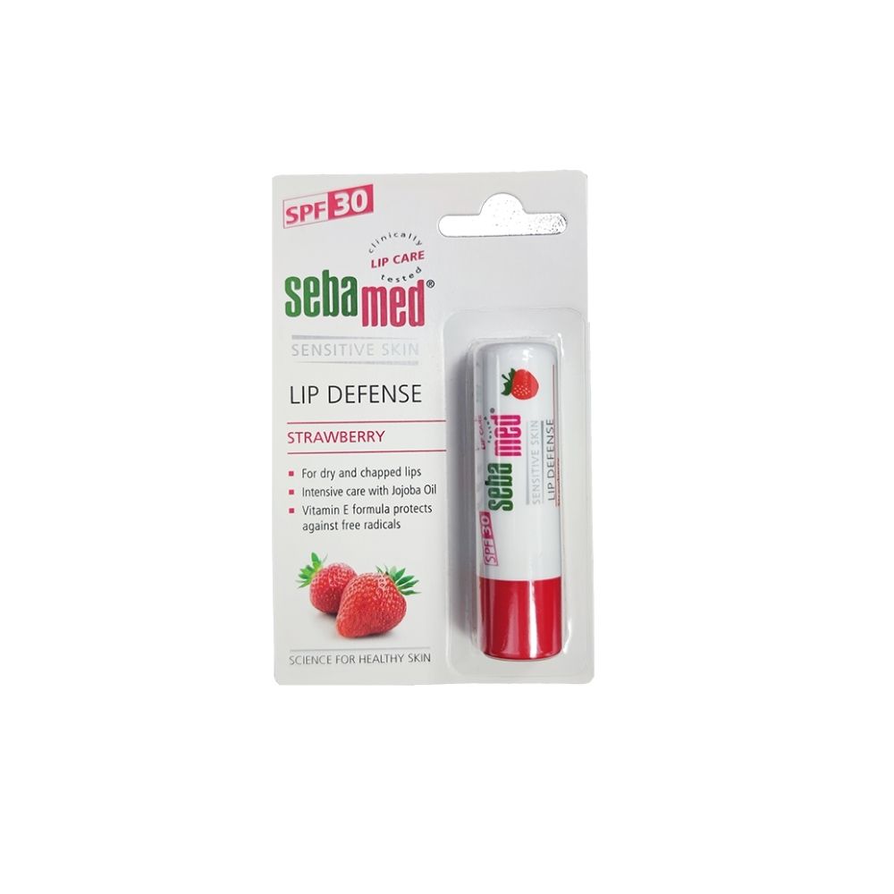 Balsam dermatologic pentru buze cu aroma de capsuni, 4.8 g, Sebamed