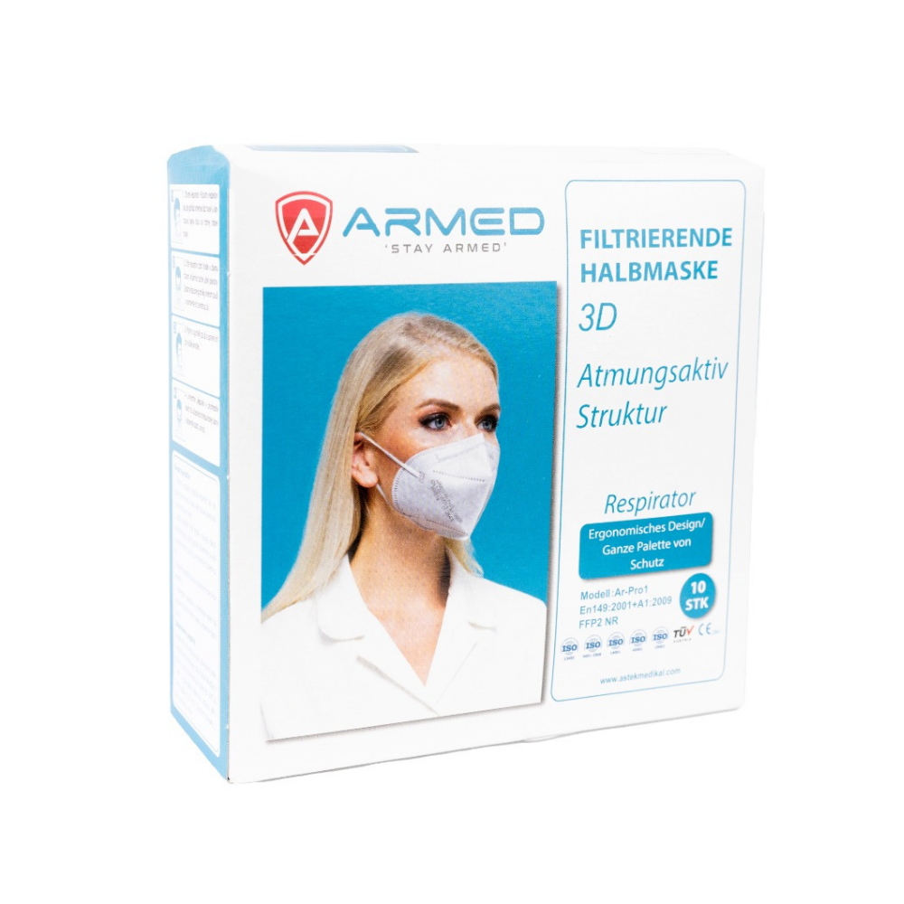 Masca pentru protectie respiratorie tip FFP2, 10 bucati, Ar : Tei