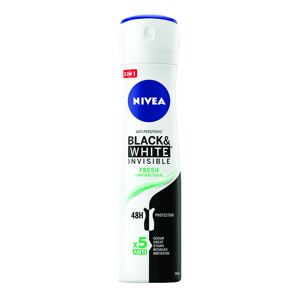 Deodorant spray Black&White Invisible Fresh, 150 ml, Nivea