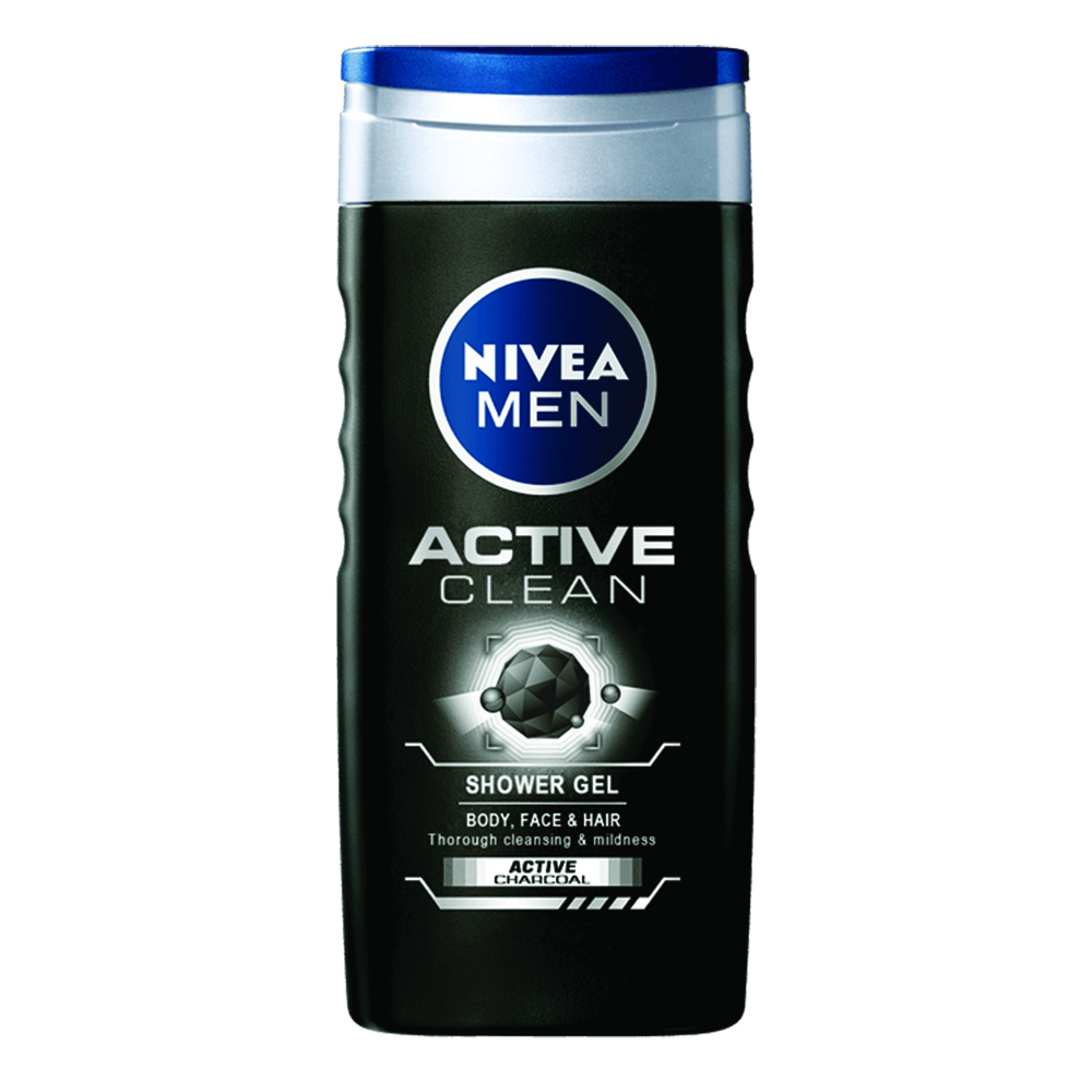 Gel de dus Active Clean, 500 ml, Nivea Men