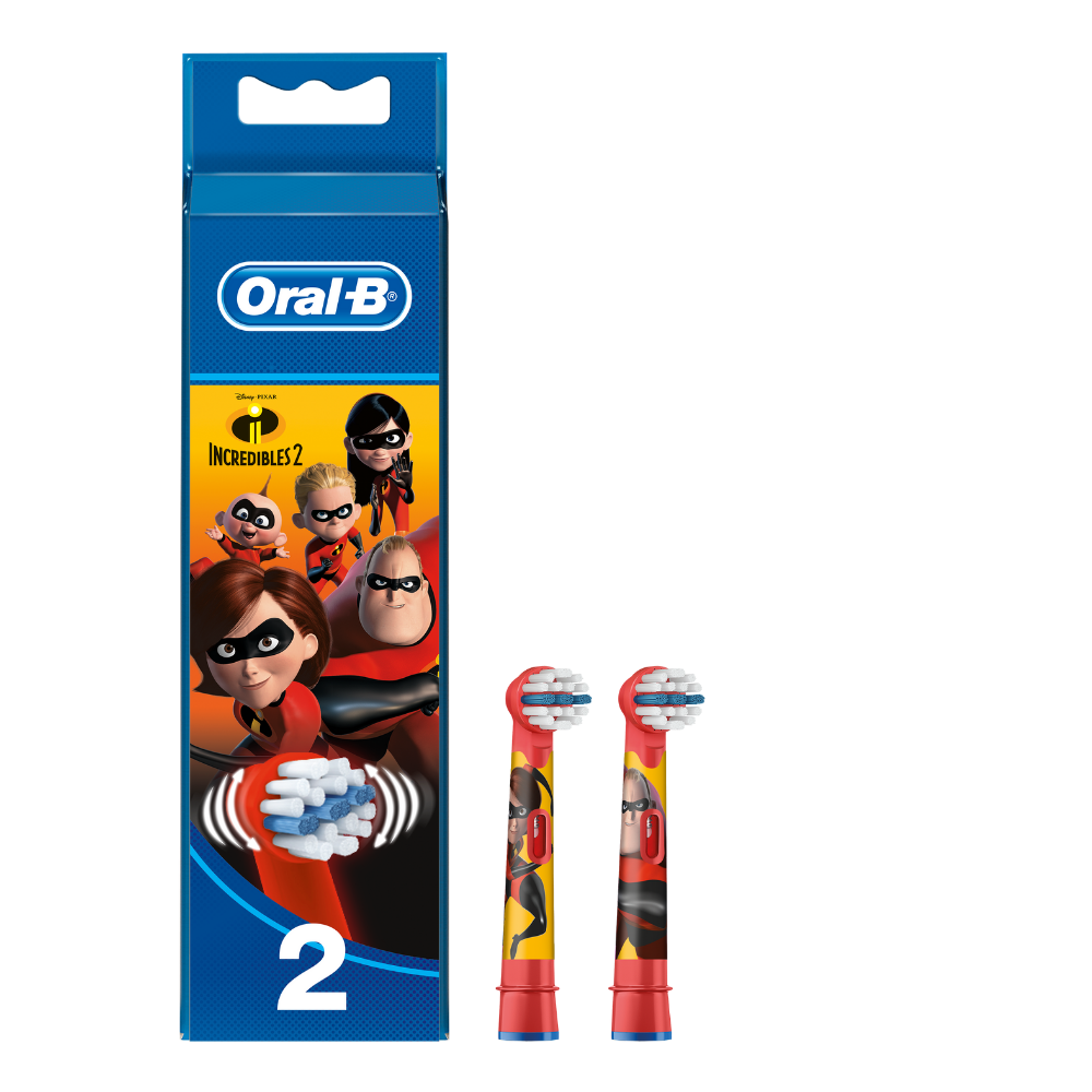Set 2 rezerve periuta de dinti electrica pentru copii Incredibles, Oral B