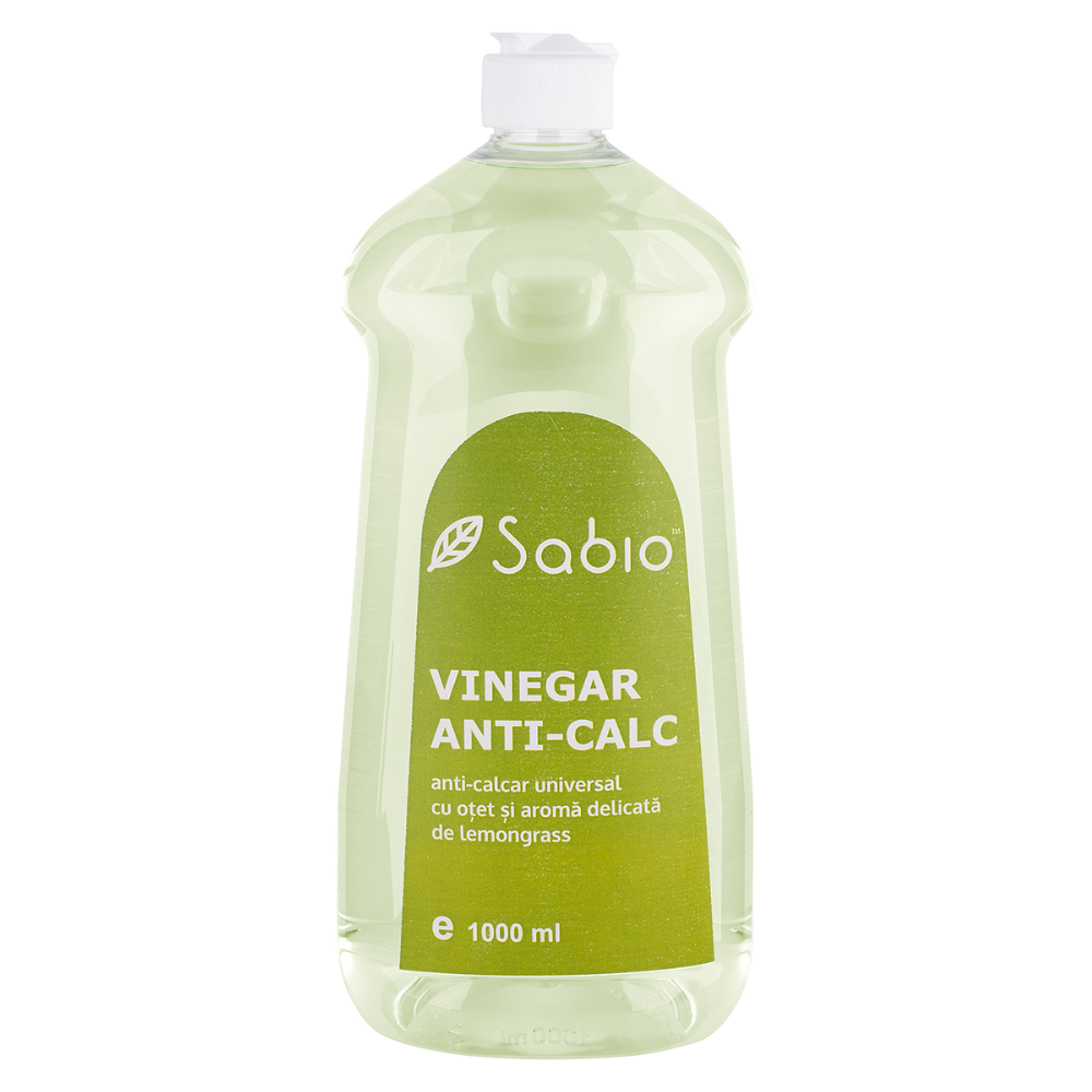 Solutie anti-calcar universala cu otet si aroma de lemongrass, 1000 ml, Sabio