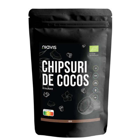 Chipsuri de cocos Bio, 125 gr, Niavis Bio