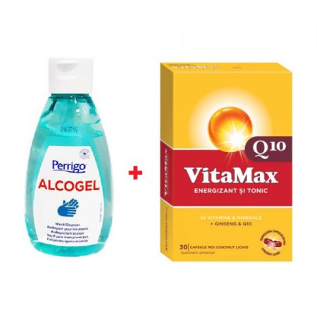 Pachet Vitamax Q10, 30 capsule + Alcogel, 200 ml