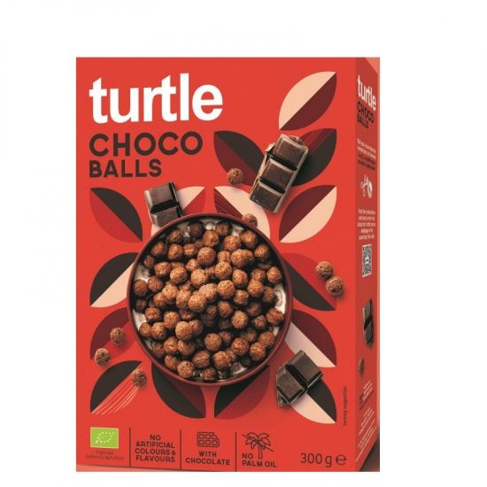 Bile crocante din cereale invelite cu ciocolata, 300g, Turtle