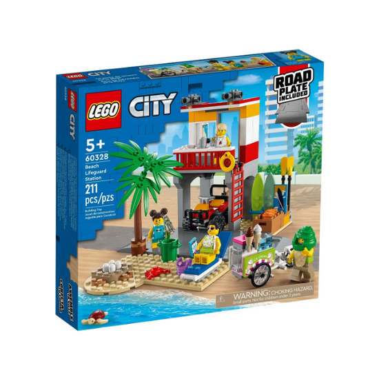 weekend overflow Pack to put Postul de Salvamar de pe Plaja Lego City, +5 ani, 60324, Le : Bebe Tei