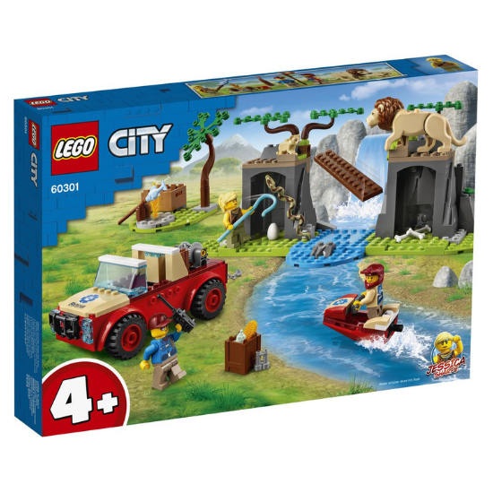 Masina de teren pentru salvarea animalelor salbatice Lego City, +4 ani, 60301, Lego