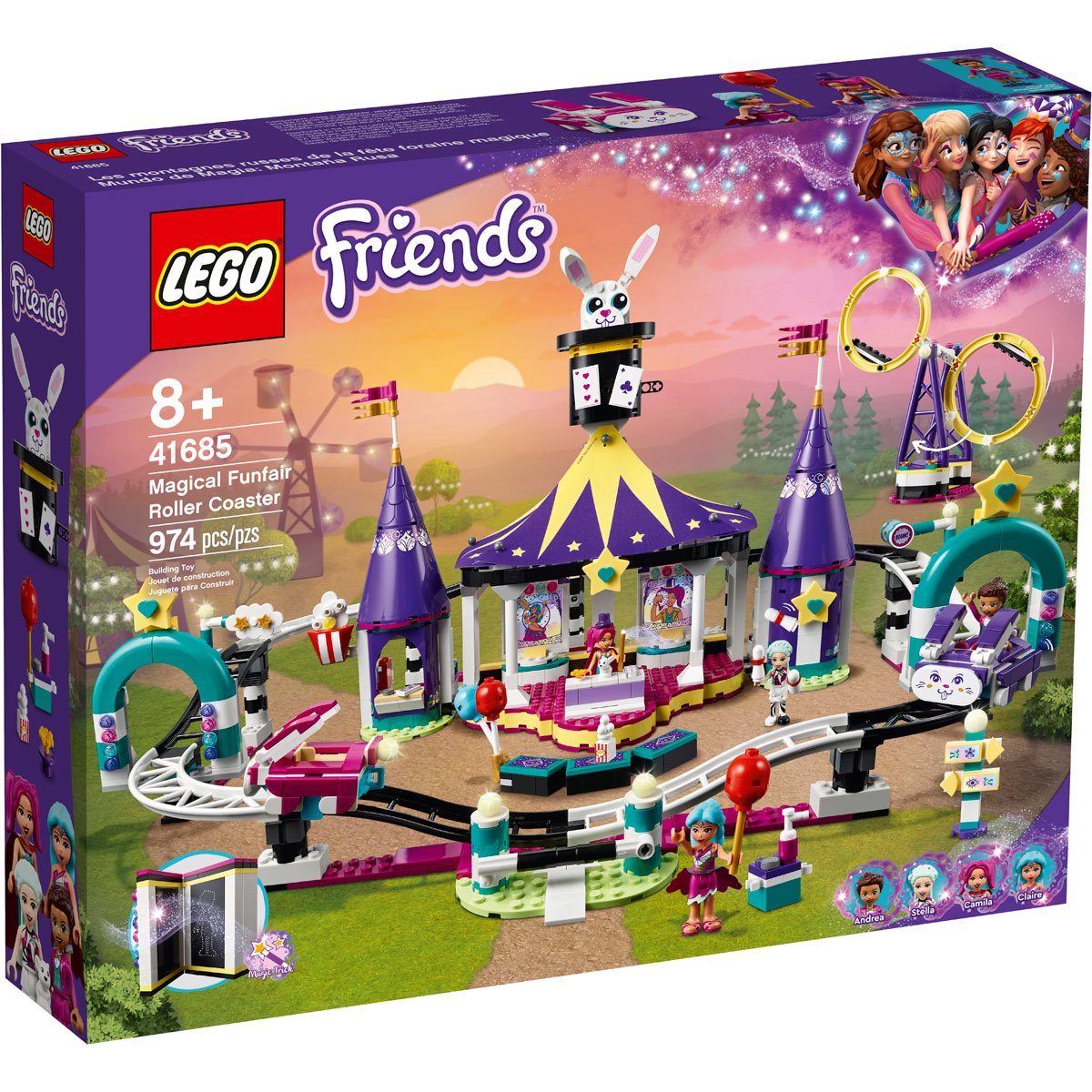 Montagne Russe Magic in Parcul de Distractii Lego Friends, +8 ani, 41685, Lego
