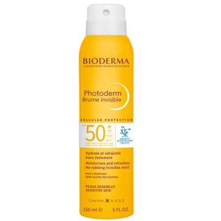 Spray protectie solara SPF 50+ Incolor Photoderm Brume Invisible, 150 ml, Bioderma