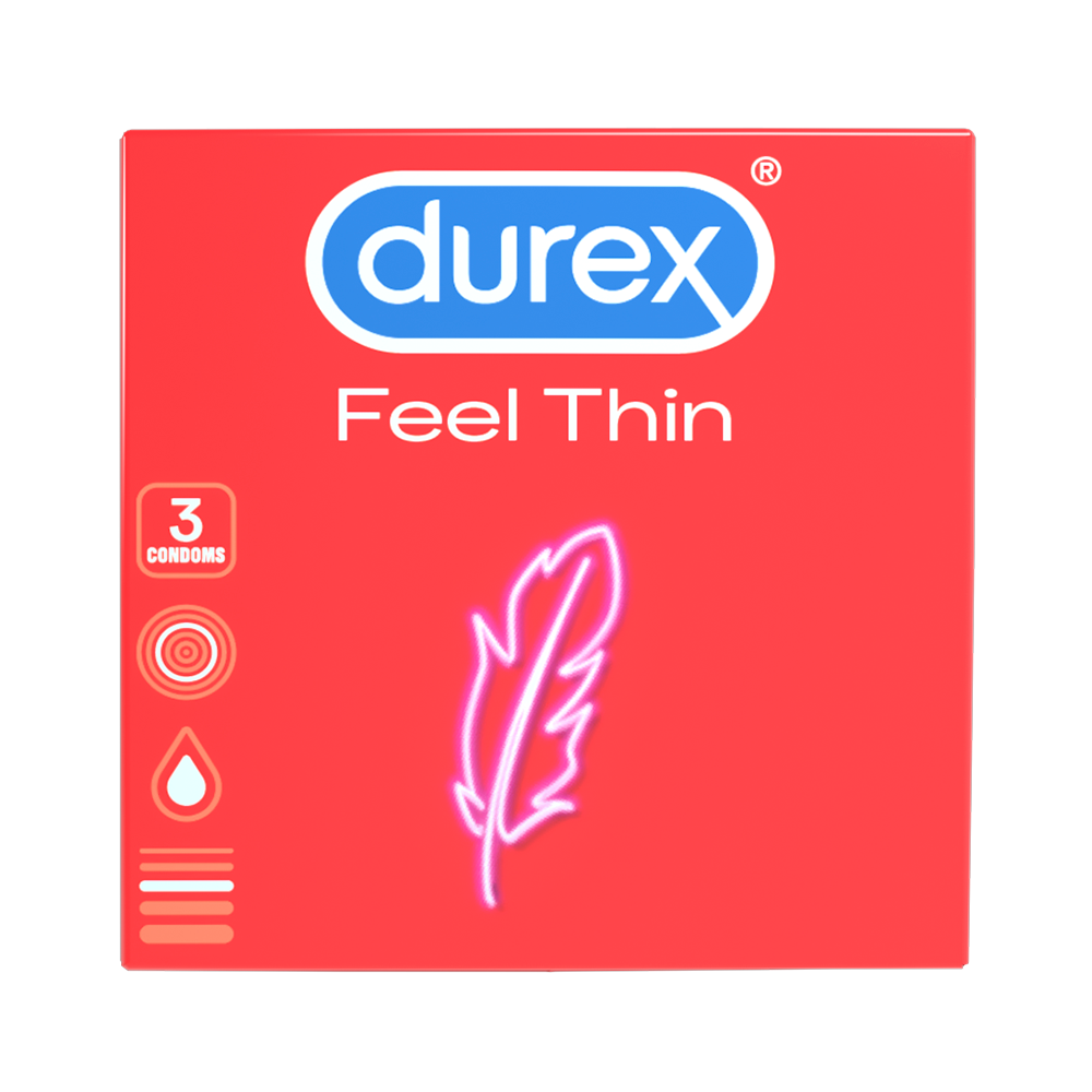 Prezervative Feel Thin, 3 bucati, Durex
