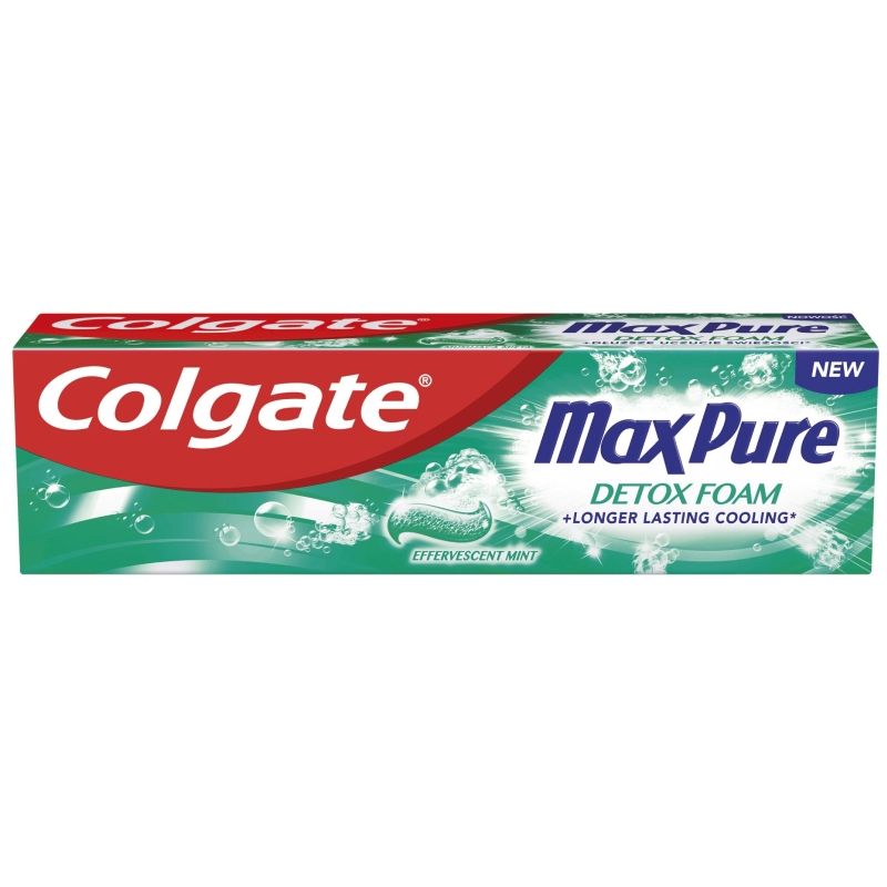 Pasta de dinti Max Pure Detox Foam, 75 ml, Colgate