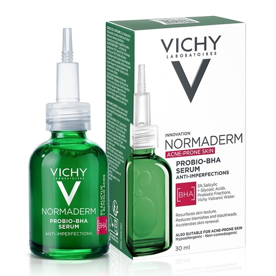 Ser pentru ten gras cu tendinta acneica si imperfectiuni Probio - BHA Normaderm, 30 ml, Vichy