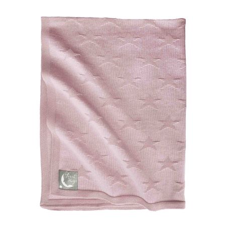 Paturica tricotata First Hugs New Star, 80x100 cm, Candy Pink Somon