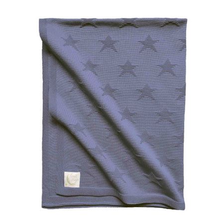 Paturica tricotata First Hugs New Star, 80x100 cm, Blue Sky